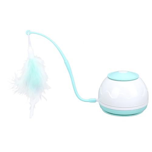 Mbeysaq Brinquedo inteligente giratório interativo para gatos com luz LED para brincadeiras e exercí