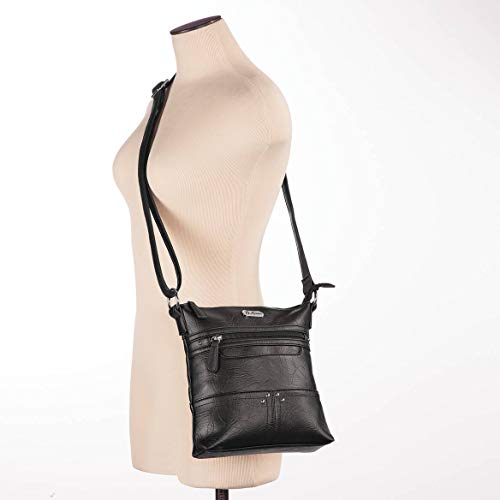 Fox Valley Traders B.Amici Francesca RFID Crossbody Bag, RFID Lining, Adjustable Straps2