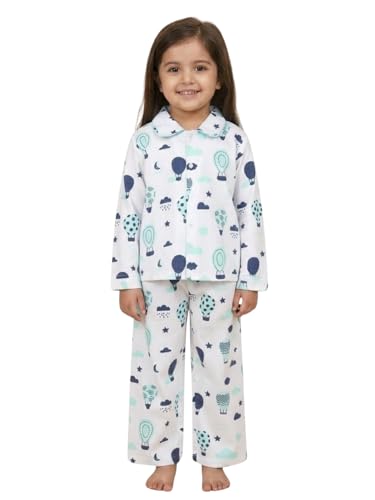 Image of The Mom Store Kids Cotton Night Suit for Boys and Girls | Breathable Night Dress for Kids Boys and Girls | Printed Nightsuit Pajama Set | Comfortable All-Season Sleepwear for Daily Use