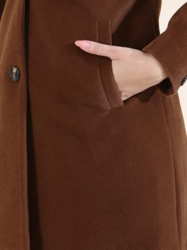 Image of PLAGG Women's Notched Lapel Long Overcoat