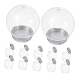 TOYZFRIENDY 12 Piezas Bola de Nieve Plástica Transparente DIY con Tapa de Rosca Globo de Agua Navideño para Manualidades Decoración Hogar Fiesta y Oficina