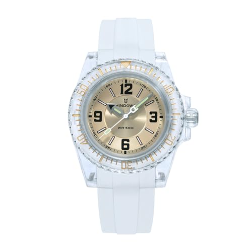PINDOWS Reloj para Hombre de Cuarzo, Resistente al Agua, para Negocios, Informal, con Calendario Digital para Entrenamiento, Senderismo y Aventura,Platinum