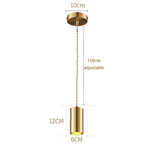 Lámpara industrial retro de cobre para comedor bar y dormitorio E27 2