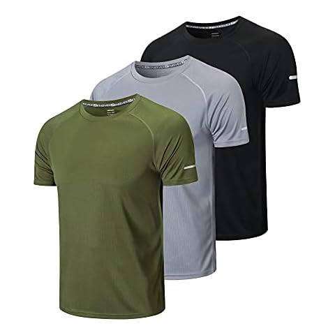 frueo Men's 3 Pack Running Shirts Cover