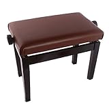 Leather Piano Bench Piano Stools 1 Person Wooden Thickened Piano Bench Height Adjustable Padded Piano Bench,Electronic Piano Stool Black Piano Stool/Black A(Brown C)