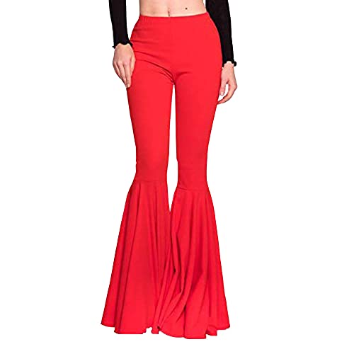 JOINFUN Women's Fashion Flare Yoga Leggings High Waist Wide Leg Bell Bottom Trousers Stretch Palazzo Pants3