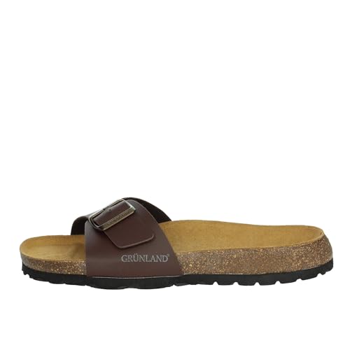 Chaussons homme noirs Grunland BOBO CB0672 en bouleau avec boucle réglable
