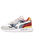 Innensohle : Textil w6yz Yak-M.-Sneaker aus Veloursleder und technischem Gewebe-Grau-Weiß Weiß-Rot 46