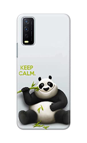 Image of PRINTFIDAA� Printed Hard Back Cover Case for Vivo Y12s | Y12s 2021 | Y12G | Y20A | Y20G Back Cover (Cartoon Panda) -2808