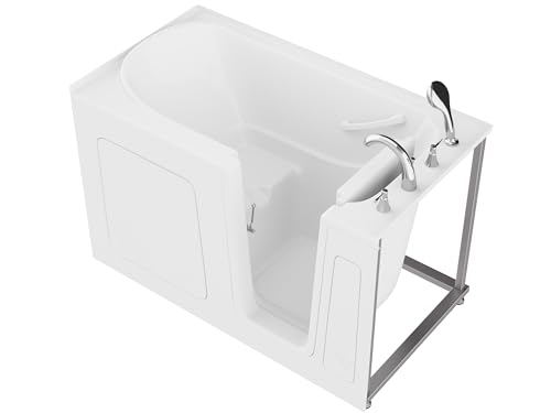 ANZZI Tubs Series Wide Opening Door Right Drain Quick Fill Walk-In Soaking Tub in White Finish 32 in. x 60 in. | AMZ3260RWS