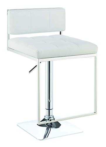 Coaster Home Furnishings CO- Adjustable Bar Stool, White