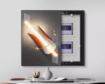 Copri Quadro Elettrico Decorativo - 15.5x40 Cm, In PS, Per Nascondere Contatori E Quadri Della Luce, Sicuro Per Bambini