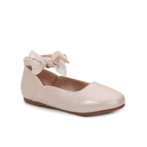 Girls/Toddlers Toddler Ballet Flats Mesh Bow Scallop Ankle Strap Dress Dress Dress Flats Cute Flower Girl Shoes