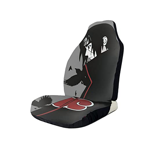 Car Seat Cover, Full Front Seat Cover 1Pcs , Japanese Anime Car Seat Cover Black Car Cushion Cover, Easy Installation, Universal Suitable For Car, Truck, Car, Sedan, Suv, Van #TOP3