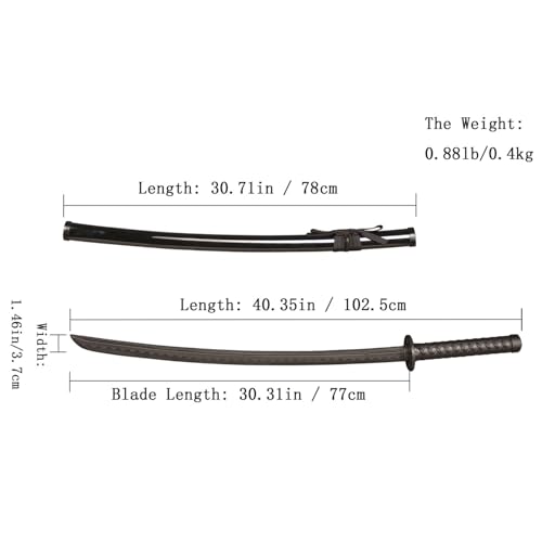 Actasitems Polypropylene Plastic Sword Training Sword Katana Sword Practice Sword-C thumb #1