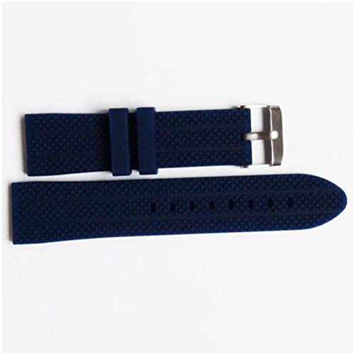 Preisvergleich Produktbild GFPR Ersatz-Watch Armband, Kieselgel Uhrenarmbänder, Uhrenzubehör, Uhrenarmband für Verschiedene Marken, 22mm Navy blue-22mm