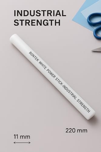 Image of Milky White Hot Melt Glue Sticks 20Pcs Pack 220mm x 11mm | Multipurpose Strong Adhesive for Crafting, DIY Repairs, Wood, Fabric, Ceramic, Home, Office, Industrial & Professional Use