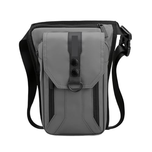 Sac de cuisse de cyclisme en nylon gris imperméable pour homme