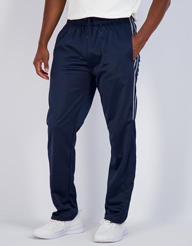 Real Essentials 3 Pack: Men's Active Athletic Casual Tricot Open Bottom Sweatpants with Pockets (Available in Big & Tall)4