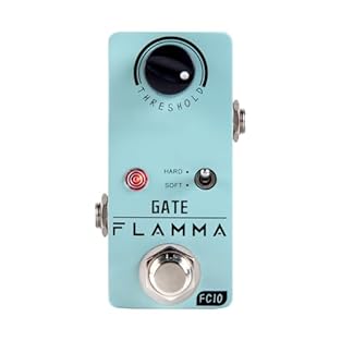 Noise Reduction Range: -70—+10dB 2 Working Modes: Hard/Soft. Hard: Faster, harder noise reduction. Soft: Softer, smoother noise reduction Easy to Use: Just turn the THRESHOLD to adjust the noise reduction degree True Bypass: When the guitar pedal is ...