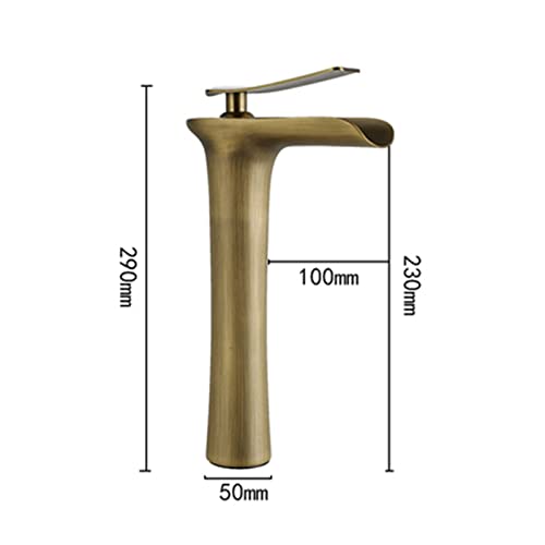 Robinet cascade salle de bain laiton antique mitigeur haut de gamme - 3