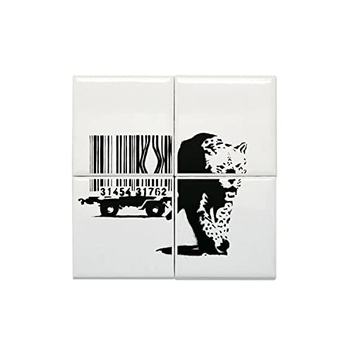 Carreaux Céramique Décoratif Banksy | Ambiance Street Art Salon Moderne 40x40