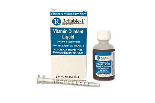 Vitamin D Drops for Infants by Reliable 1 | Baby Vitamin D for Breastfed Infants | Alcohol & Sugar Free | 50 mL