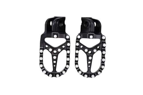 avdb-moto Reposapies Cross/Enduro Compatible con KTM SX 85 2003-2004, SX85 17/14 2005-2017, HUSABERG FE 550 E 2005-2008, MC 50 2021-2023, BETA XTRAINER 300 2015-16 en Alu Izquierdo + Derecho (Negro)