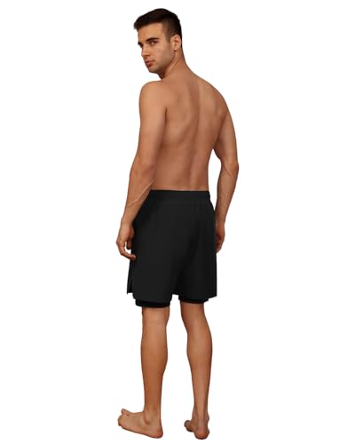 Mens-Swim-Jammers Athletic-Swimwear Quick-Dry-Shorts Durable-Team-Swimsuits - Drawstring Competition Swimming UPF50+3