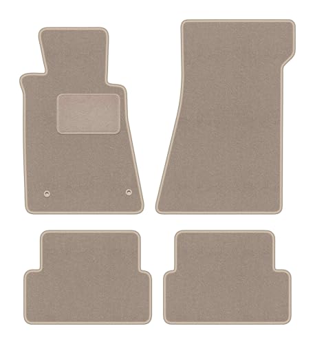 Tapis Auto R107 Coupe Tapis de Voiture Mercedes SL Beige Velours 1985-1989