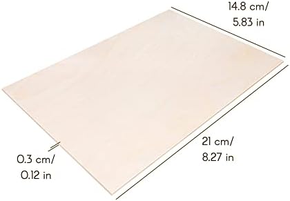 Creative Deco 30 x A5 Plywood Sheets | 148 x 210 x 3mm Baltic Birch Wood Ply | Perfect Board for Wood Board DIY Home Decor, Arts, Craft, Painting, Laser Cutting, CNC, Scroll Saw, Stenciling Pyrography