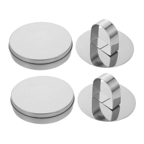 COLLBATH Kit De 4 Piezas Para Hacer Dulces Coreanos Cortador De Galletas De Azúcar Redondo Con Latas De Y Placa De Prensa Herramienta Reutilizable Para Hacer Dulces De Azúcar