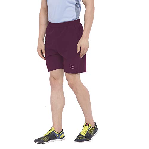Image of CHKOKKO Men Shorts for Gym Sports or Running | Dry-Fit Fabric Single Layered Active Summer Workout Wear Knee Length Regular Fit | Elastic Waist with Front and Back Pockets