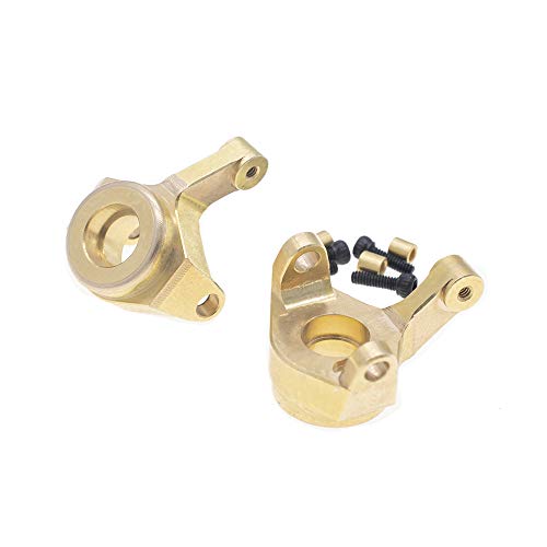 CODA RACING 2pcs Brass Steering Knuckle for AXIAL SCX24 Deadbolt C10 Gladiator Brocon Upgrades 1/24 RC Crawler Car