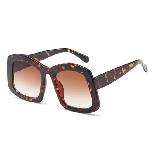 Lunettes pour dames carrées rétro avec protection UV400 et verres dégradés colorés