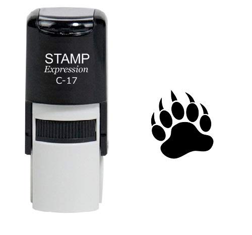 StampExpression - Bear Paw Self Inking Rubber Stamp - Black Ink (A-6043)