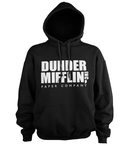 The Office Officiellement sous Licence Dunder Mifflin Inc. Logo Sweat À Capuche (Noir), Grand