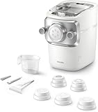 Philips Nudelmaschine Serie 7000 - ProExtrude-Technologie, Vollautomatisch, Perfekte Mischtechnologie, 6 Formscheiben, Weiß (HR2660/00)