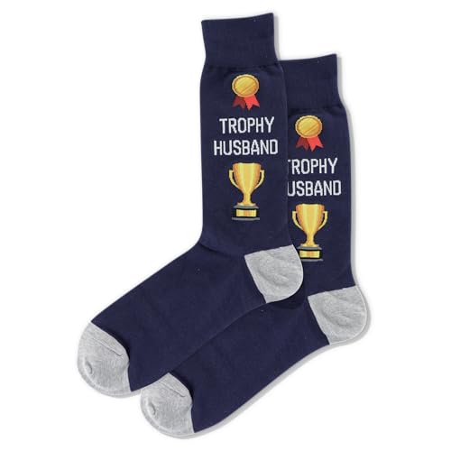Hot Sox Men's Fun Wedding Groom Crew Socks-1 Pair Pack-Cool & Funny Novelty Fashion Gifts,...