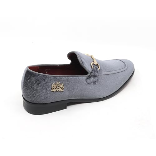 Image of Men's Velvet Designer Classic Dress Tuxedo Smoking Slipper Loafers Slip On Shoes SM-56