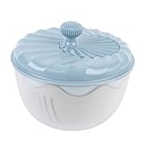 Nurnesy Salad Spinner High Efficiency Multifunctional Easy Using Vegetable Washer and Salad Chopper for Home Kitchen (Nordic Blue)