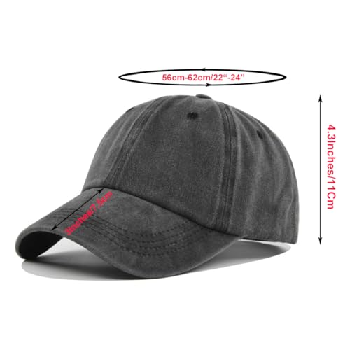 Image of 6Pack Unisex Vintage Washed Cotton Baseball Cap Soft Unconstructed Plain Blank Adjustable Size Dad Hat