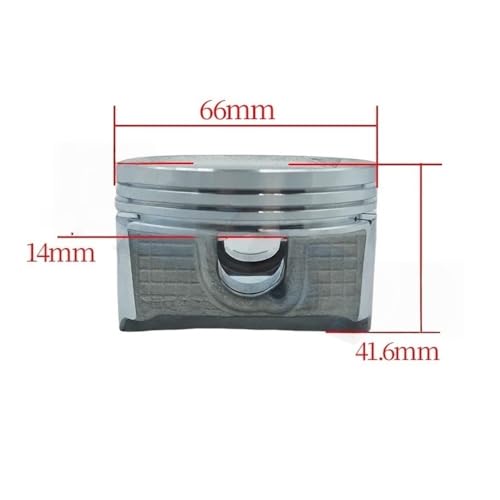 Kit piston 66mm TVS 200 segments axe 15mm reparer compression moteur