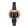 Fossil Women's 38mm Monroe Stainless Steel and Leather Hybrid HR Smart Watch, Color: Rose Gold, Black (Model: FTW7035)