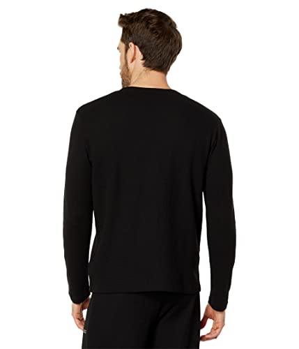 Boss Mens Waffle Long Sleeve T Shirt, Coal, Medium Us #TOP1