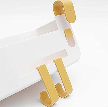 Bedside Shelf Organizer, Plastic Storage Hanging Caddy Holder for Phone Glasses Bottle Office Supplies in Dorm Room Bathroom Camper Rv - White (Caddy)