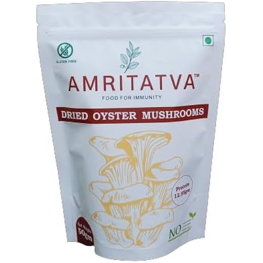 Amritatva Dried Oyster Mushroom 50gm Plant Based Gluten Free