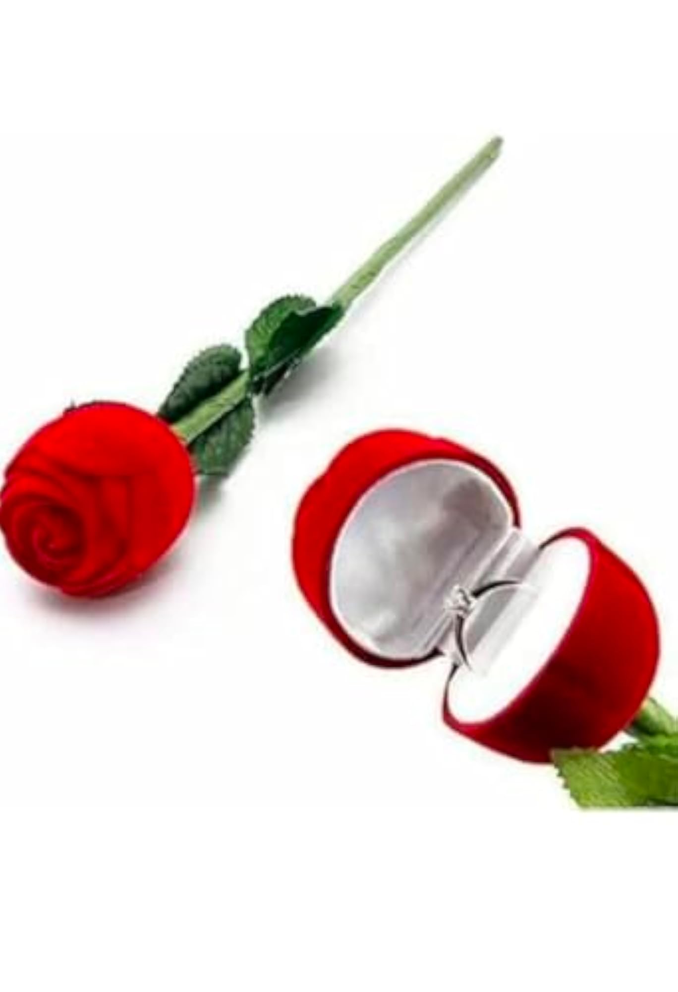 Couple Gift Ring Red Velvet Vanity Box