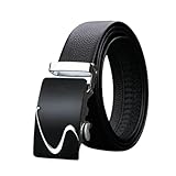 QDLTGBD GüRtel Herren Männergürtel Automatische Schnallengürtel Echte Ledergürtel Für Männer Lederband Freizeitblusen Jeans-k-115 cm