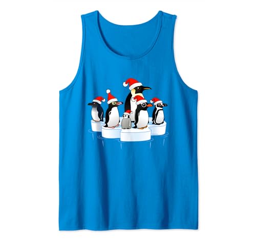 Christmas Penguin Party Birdorable Santa Claus Holiday Birds Tank Top